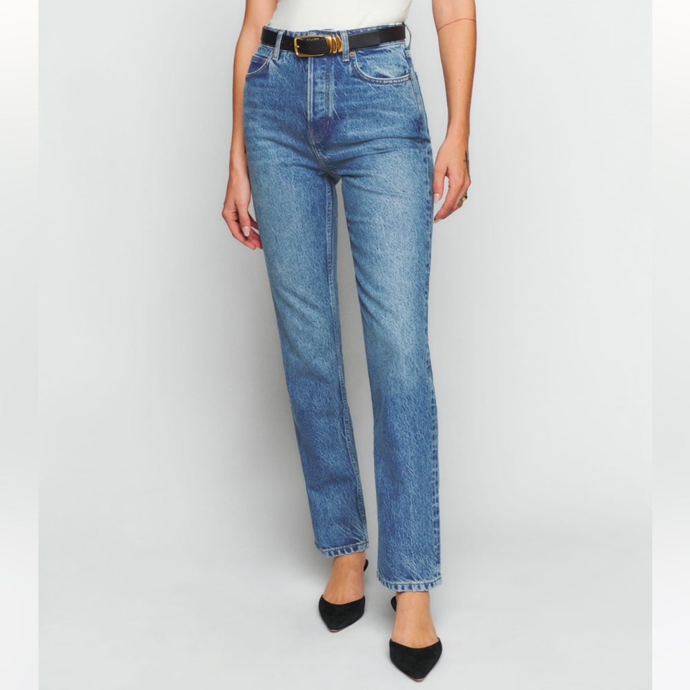 Reformation Cynthia High Rise Straight Jeans Colorado - Size 27